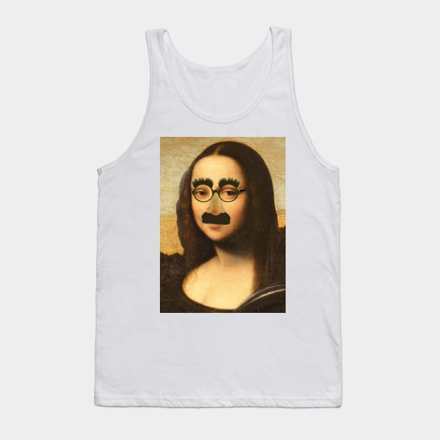 Mona Incognito - Mona Lisa in Disguise Tank Top by Naves